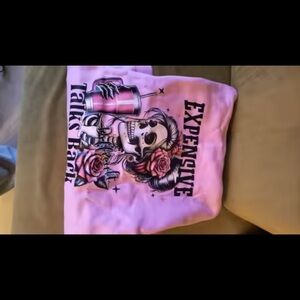 Expensive Talks Back Pink Kids Shirt